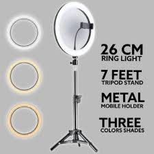 Ring Light With Phone Holder & 3 Shades Of Colour