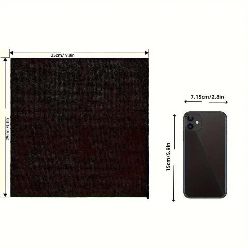Pack of 2 - Microfiber Black Flat Cleaning Cloth