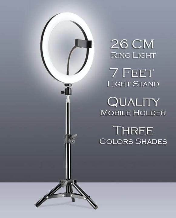 Ring Light With Phone Holder &amp; 3 Shades Of Colour