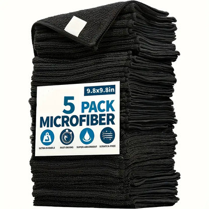 Pack of 2 - Microfiber Black Flat Cleaning Cloth