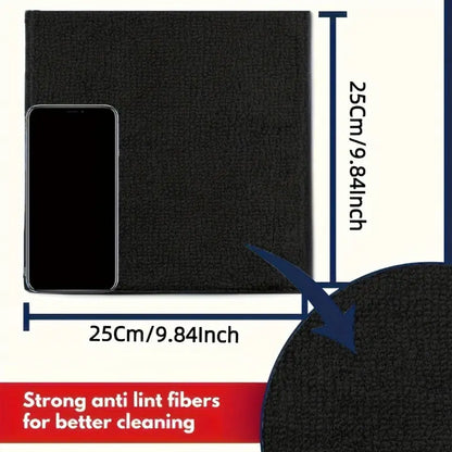Pack of 2 - Microfiber Black Flat Cleaning Cloth